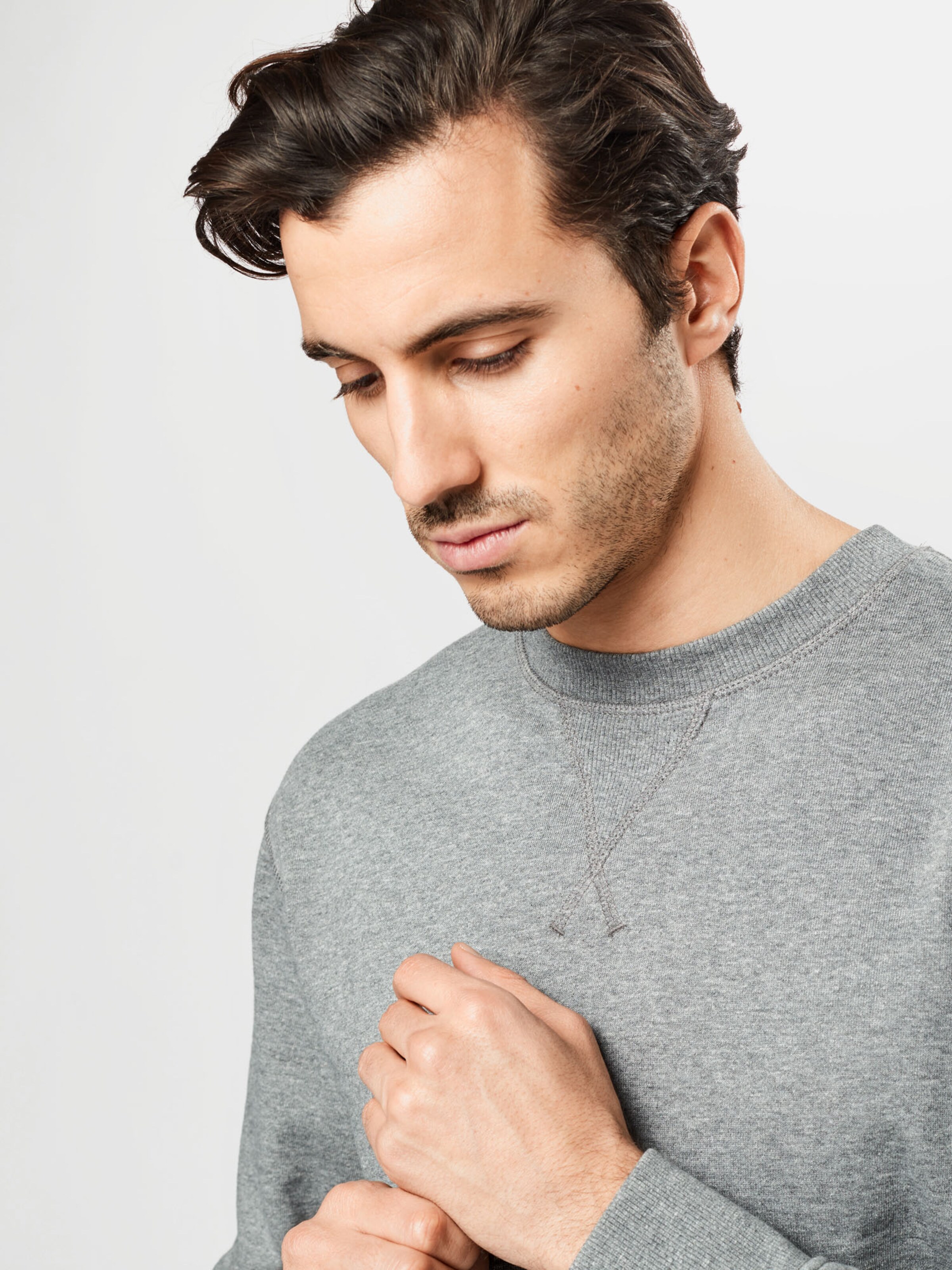Männer Sweat SELECTED HOMME Sweatshirt 'JASON' in Graumeliert - IM31626 Männer Sweat SELECTED HOMME Sweatshirt 'JASON' in Graumeliert - IM31626