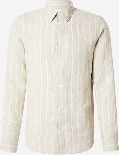 Marškiniai 'Enzo' iš NN07, spalva – gelsvai pilka spalva / balta, Prekių apžvalga