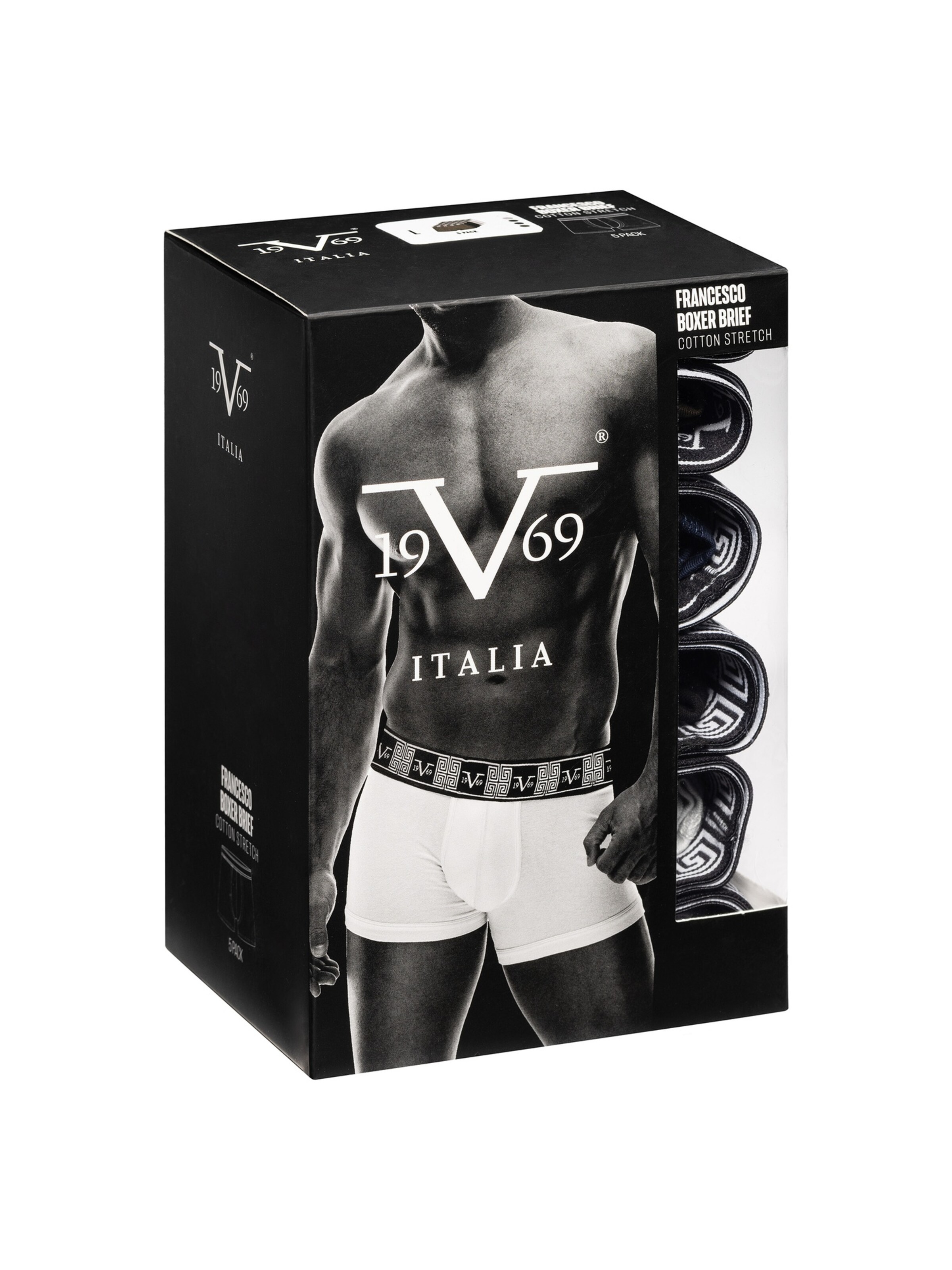 19V69 ITALIA Boxershorts 'Francesco' in Zwart