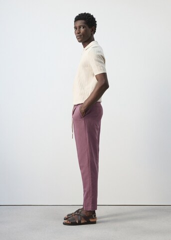 MANGO MAN Slimfit Hose 'Romelino' in Lila