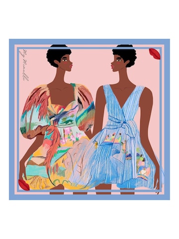 Foulard 'Fashion Week 100% Silk Scarf' My Minelli en mélange de couleurs : devant