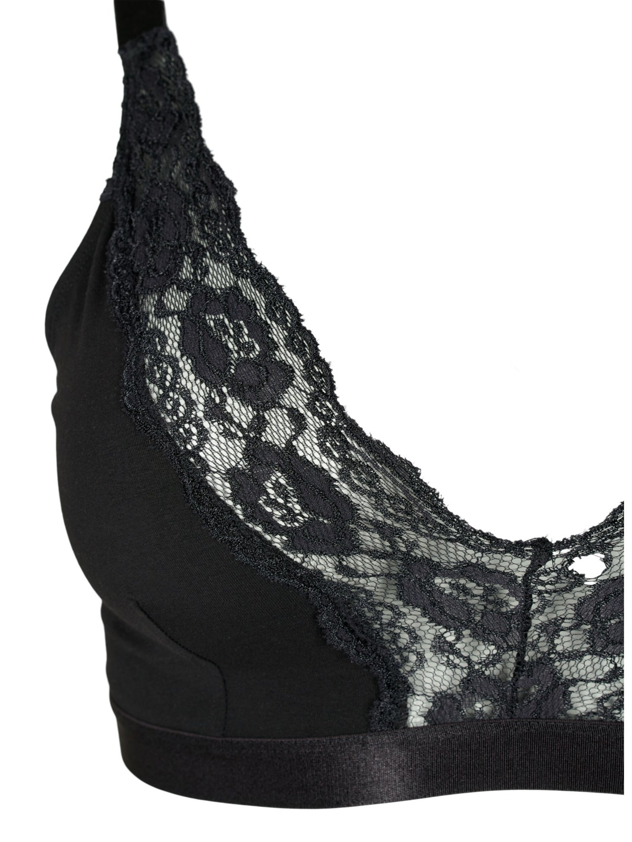 Devoted by Zizzi T-shirt BH 'Comfy' in Zwart