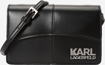 melns Karl Lagerfeld Pleca soma 'STONE': no priekšpuses