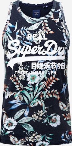 zils Superdry T-Krekls: no priekšpuses