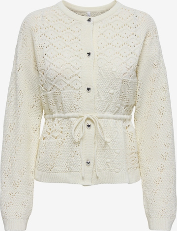 Cardigan 'ONLELKE' ONLY en blanc : devant
