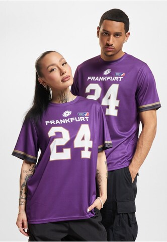 DEF T-Shirt 'DefShop x European League Of Football Frankfurt Galaxy' in Lila: Vorderseite