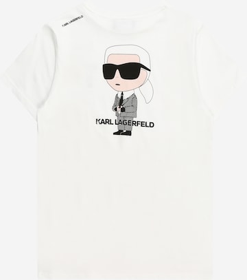balta Karl Lagerfeld Marškinėliai