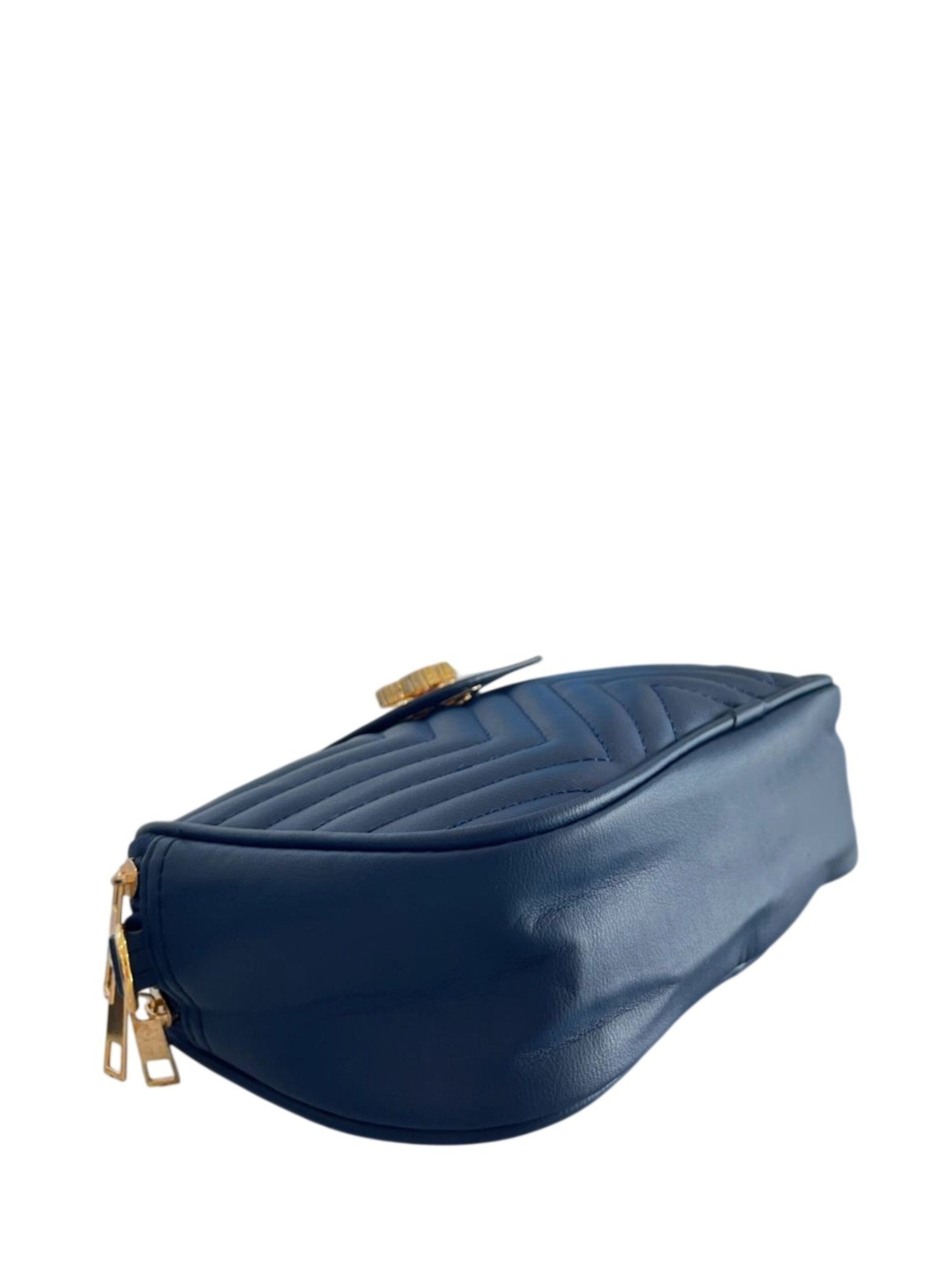Borsa a spalla 'Borsa a Mano Donna Ecopelle Vegan - Chiusura Zip e Tracolla' di Baldinini Trend in blu