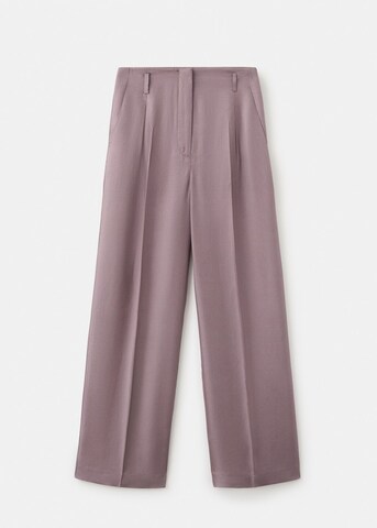 MANGO Regular Pleat-Front Pants 'Mina-A' in Pink