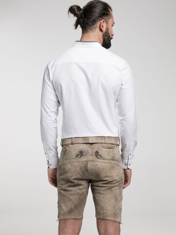 SPIETH & WENSKY Regular Fit Trachtenhemd 'Bauzing' in Weiß