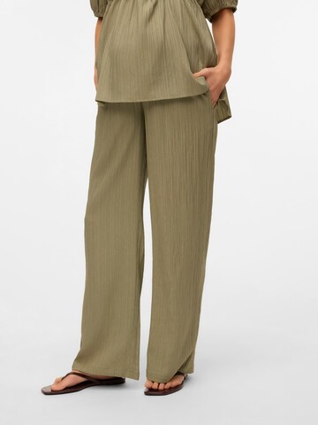 MAMALICIOUS Wide leg Trousers in Green: front