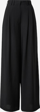 Guido Maria Kretschmer Collection Pleat-Front Pants 'Finja' in Black: front