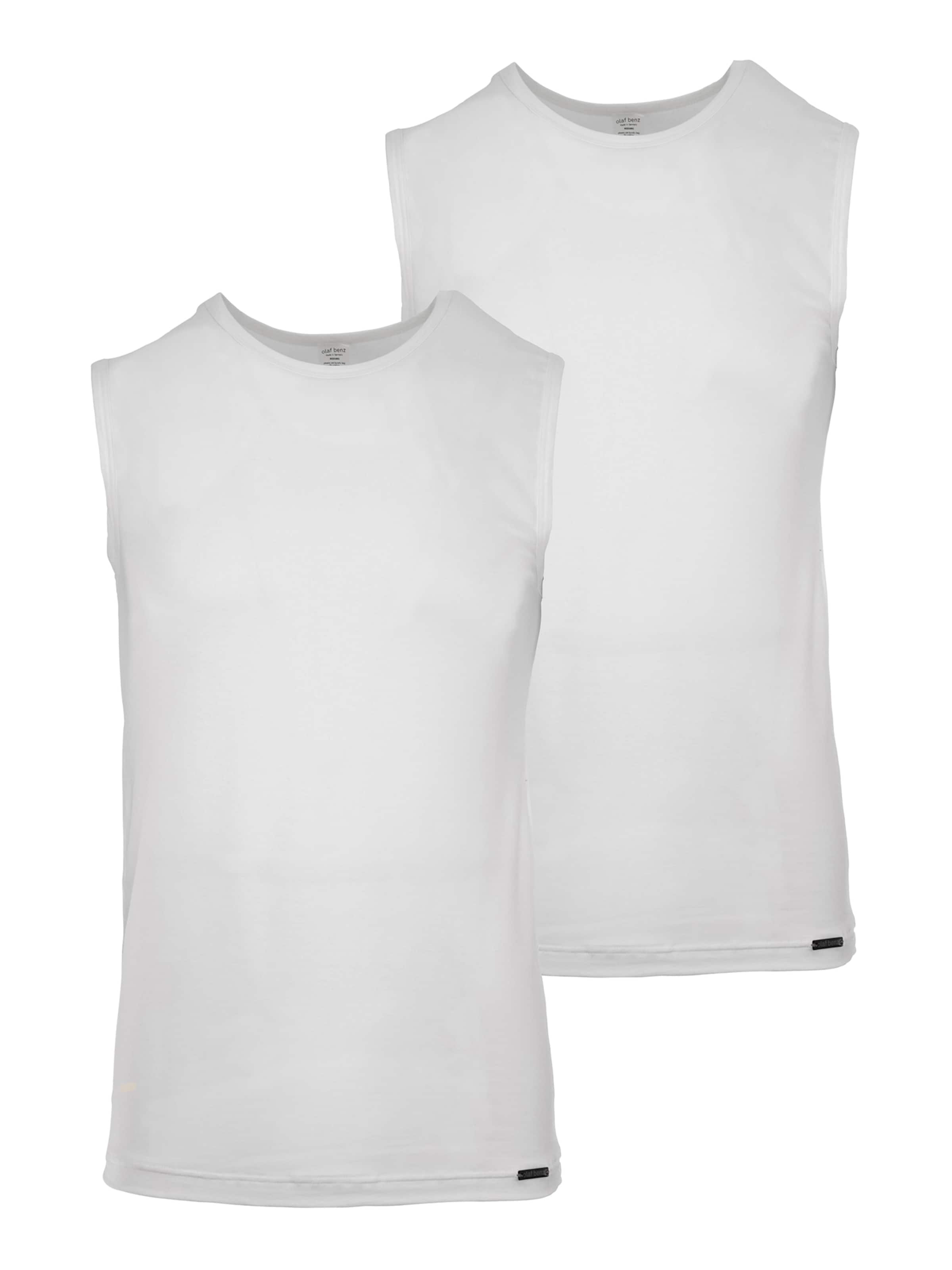 Olaf Benz Tanktop ' Collegeshirt 'RED 1601' 2-Pack ' in Weiß: Vorderseite