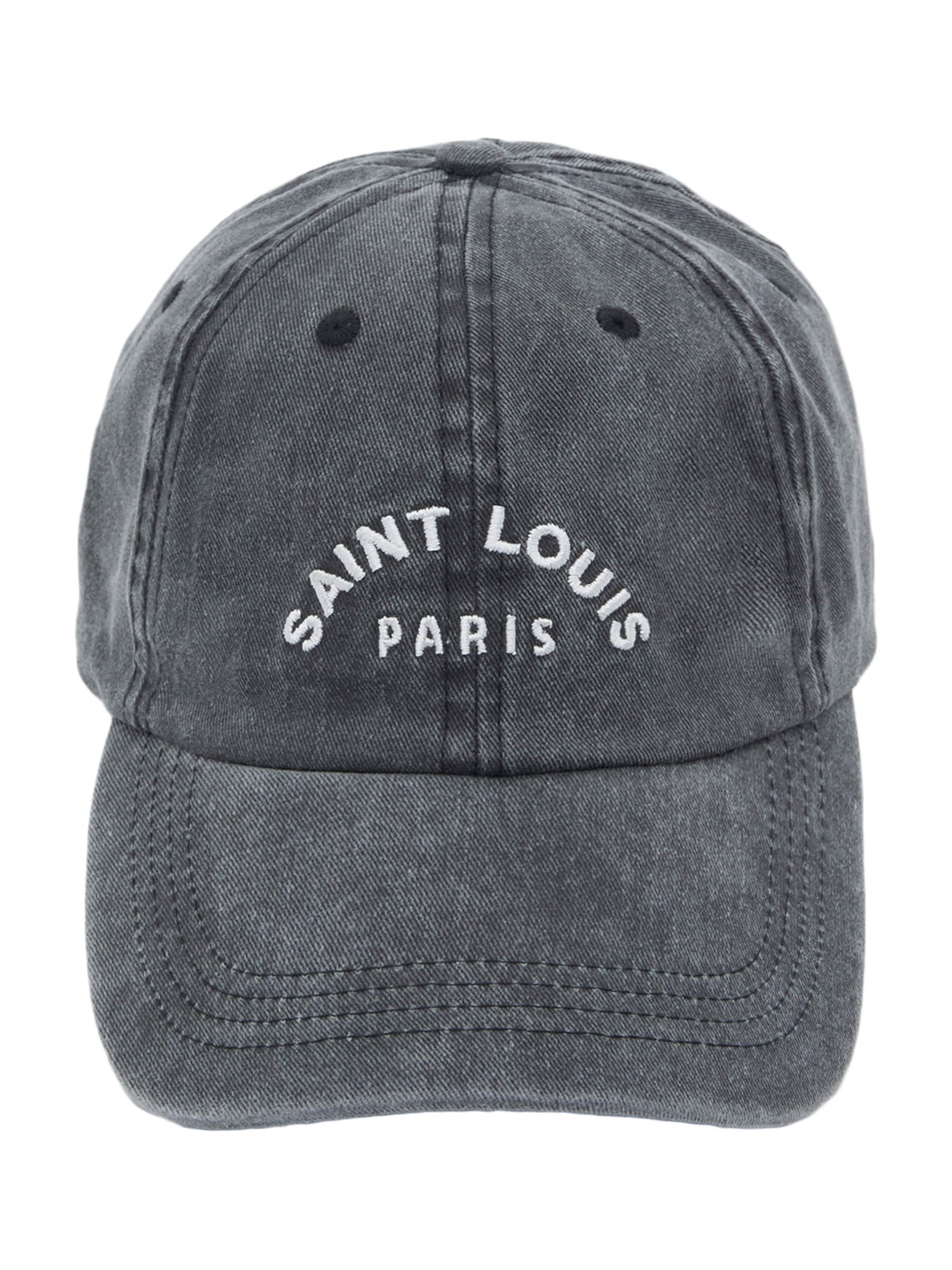 Pull&Bear Casquette 'SAINT LOUIS' en noir denim / blanc, Vue avec produit