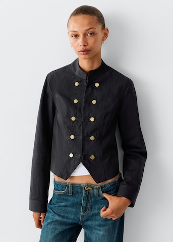 Veste mi-saison 'ARMOUR' MANGO TEEN en noir : devant