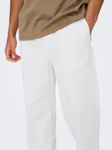 Only & Sons Loose fit Trousers 'Sinus' in White