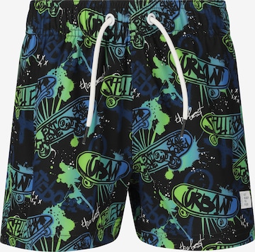 ZigZag Boardshorts 'Poolparty' in Schwarz: Vorderseite