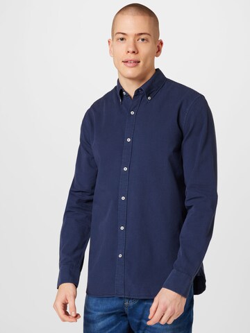 ECOALF Regular fit Button Up Shirt 'ANTEJ' in Blue: front