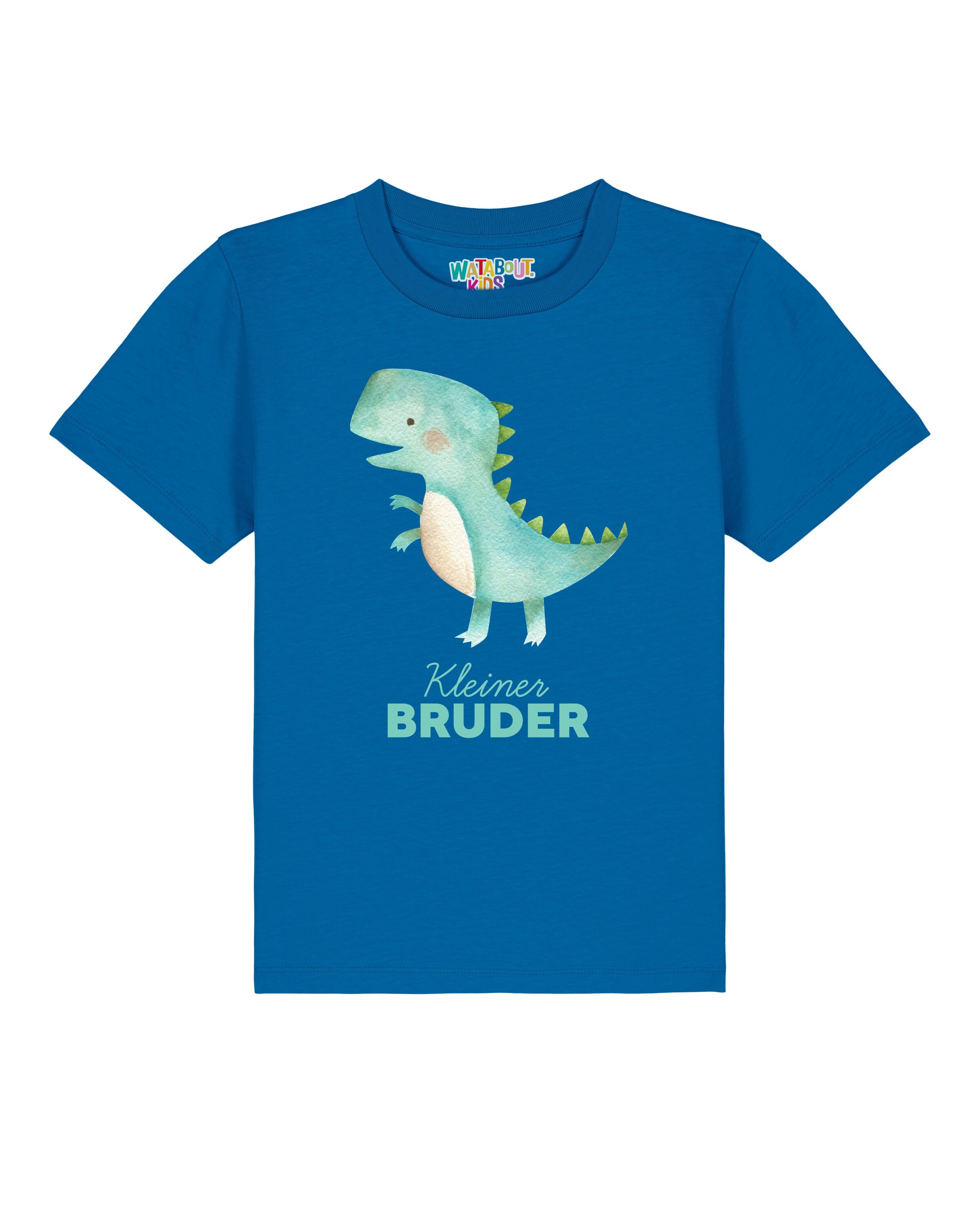 T-Shirt 'Dinosaurier 03 Kleiner Bruder' watabout.kids en bleu : devant