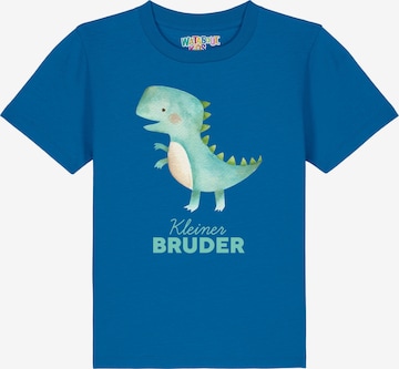 watabout.kids Shirt 'Dinosaurier 03 Kleiner Bruder' in Blauw: voorkant