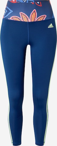 ADIDAS PERFORMANCE Workout Pants 'FARM' in Blue: front