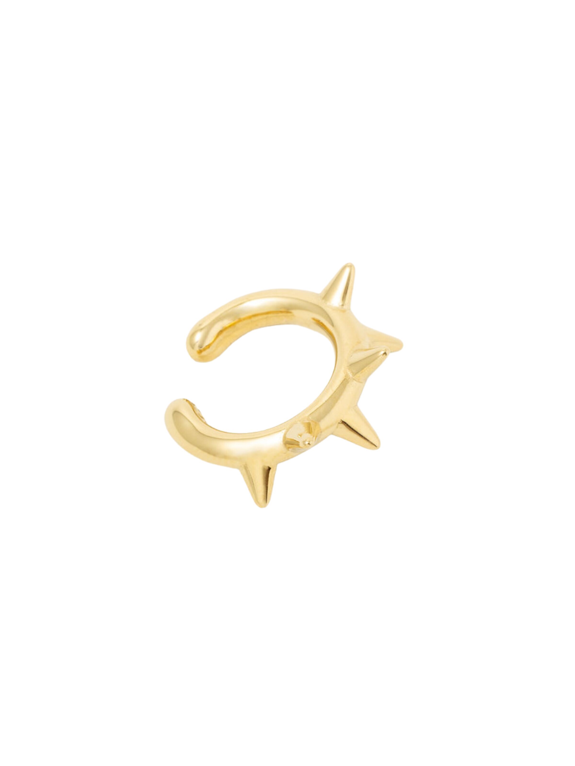 YParis Oorbellen 'Ear cuff Spiky G' in Goud: voorkant