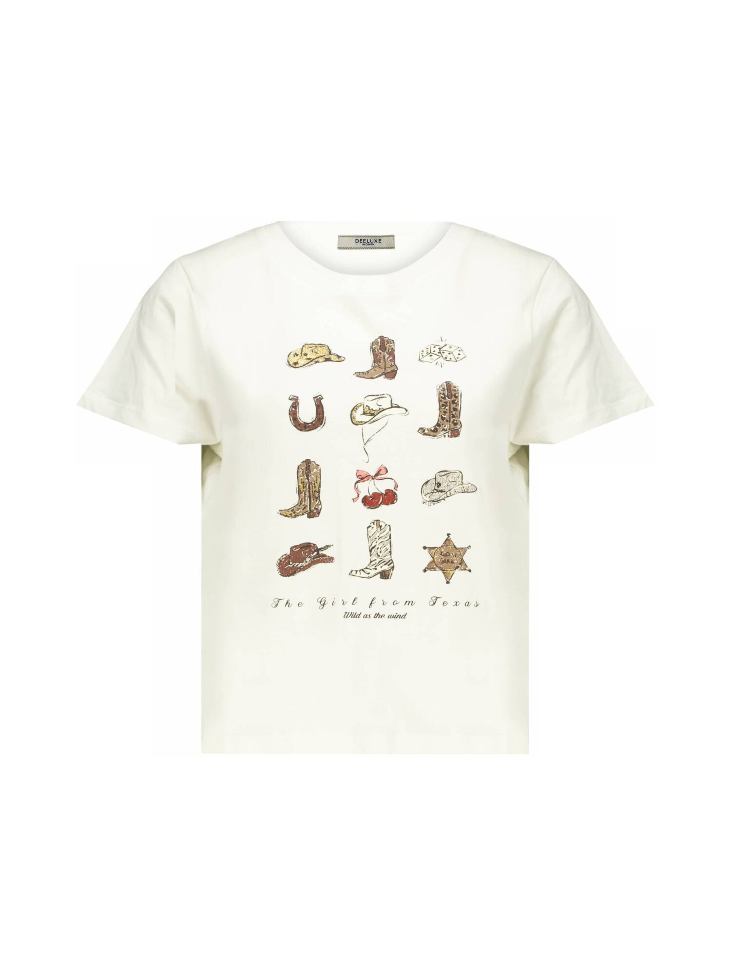 T-Shirt 'TEXAS' Deeluxe en blanc : devant