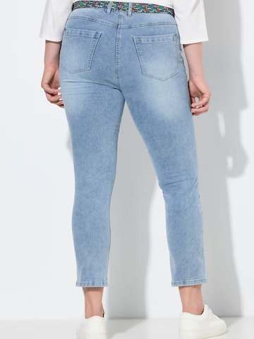 Coupe slim Jean 'SARAH' Ulla Popken en bleu