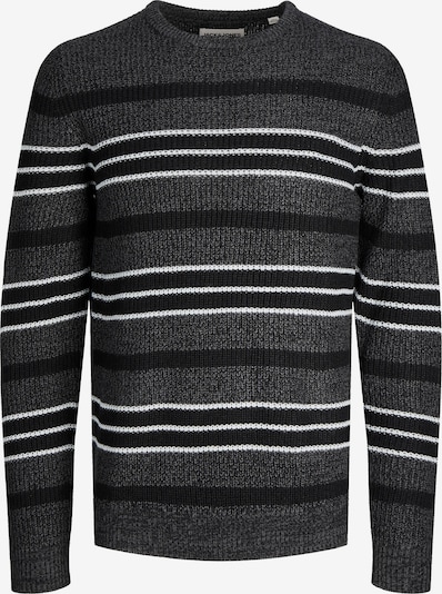 JACK & JONES Sweater in Black / mottled black / White, Item view