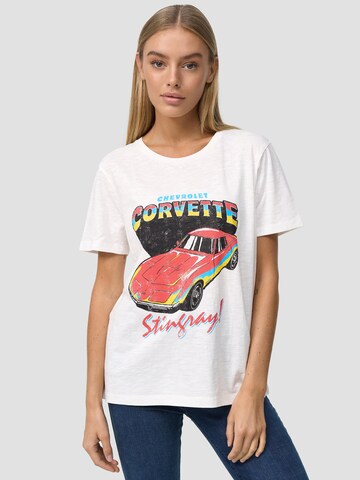 Recovered Shirt 'Corvette Stingray' in Beige: voorkant