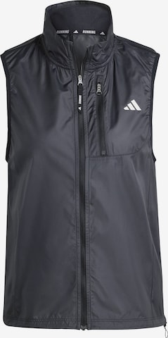 ADIDAS PERFORMANCE Sportbodywarmer 'Own the Run' in Zwart: voorkant