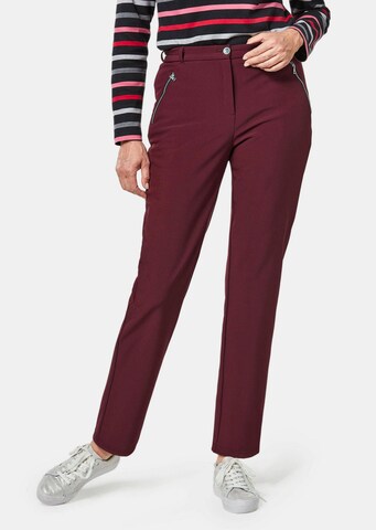 Regular Pantalon 'CARLA' Goldner en violet : devant