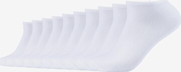 s.Oliver Ankle Socks in White: front