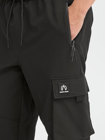 Tapered Pantaloni cargo 'Toni' di North Bend in nero