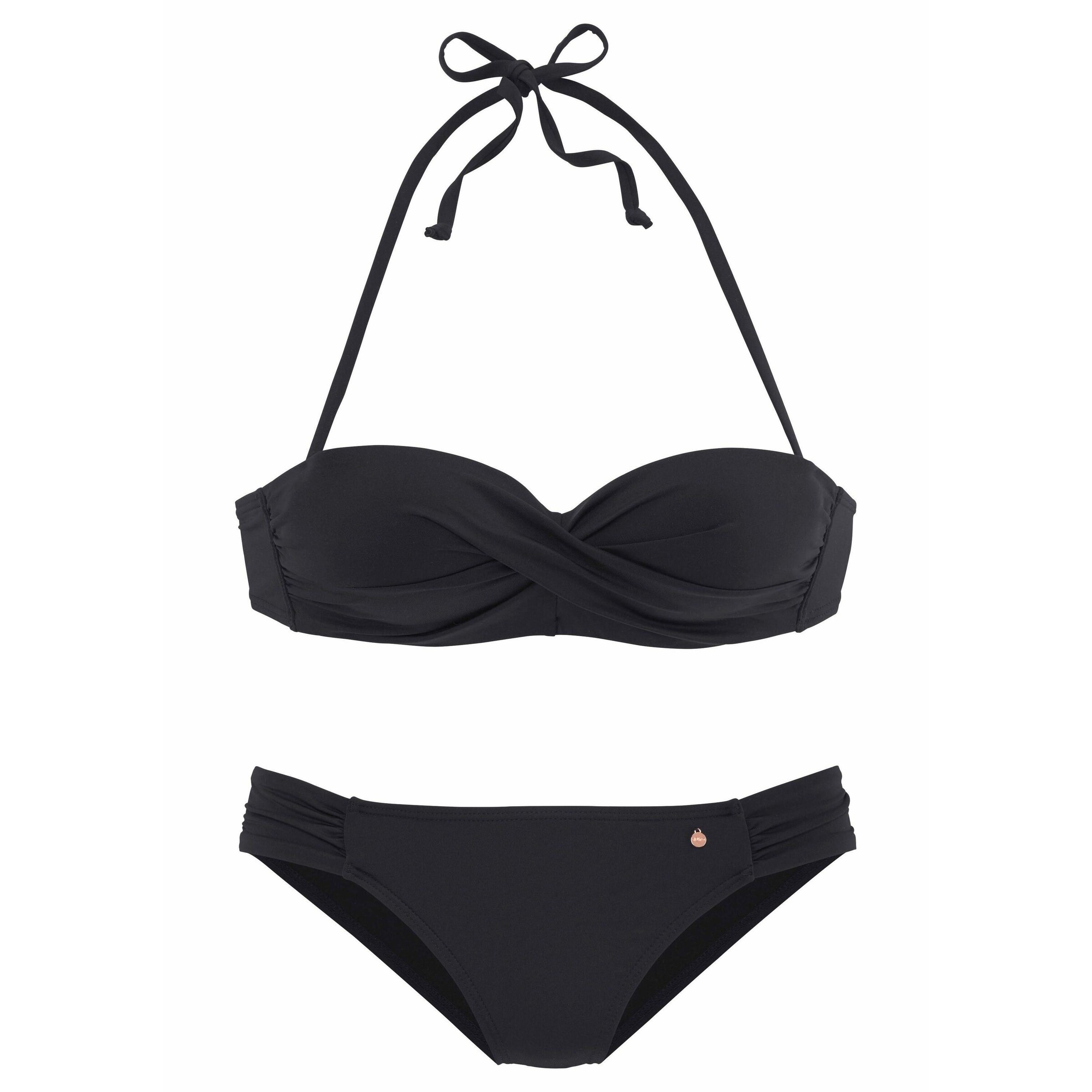 s.Oliver Balconette Bikini in Schwarz: Vorderseite
