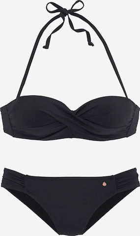 Bikini di s.Oliver in nero: frontale