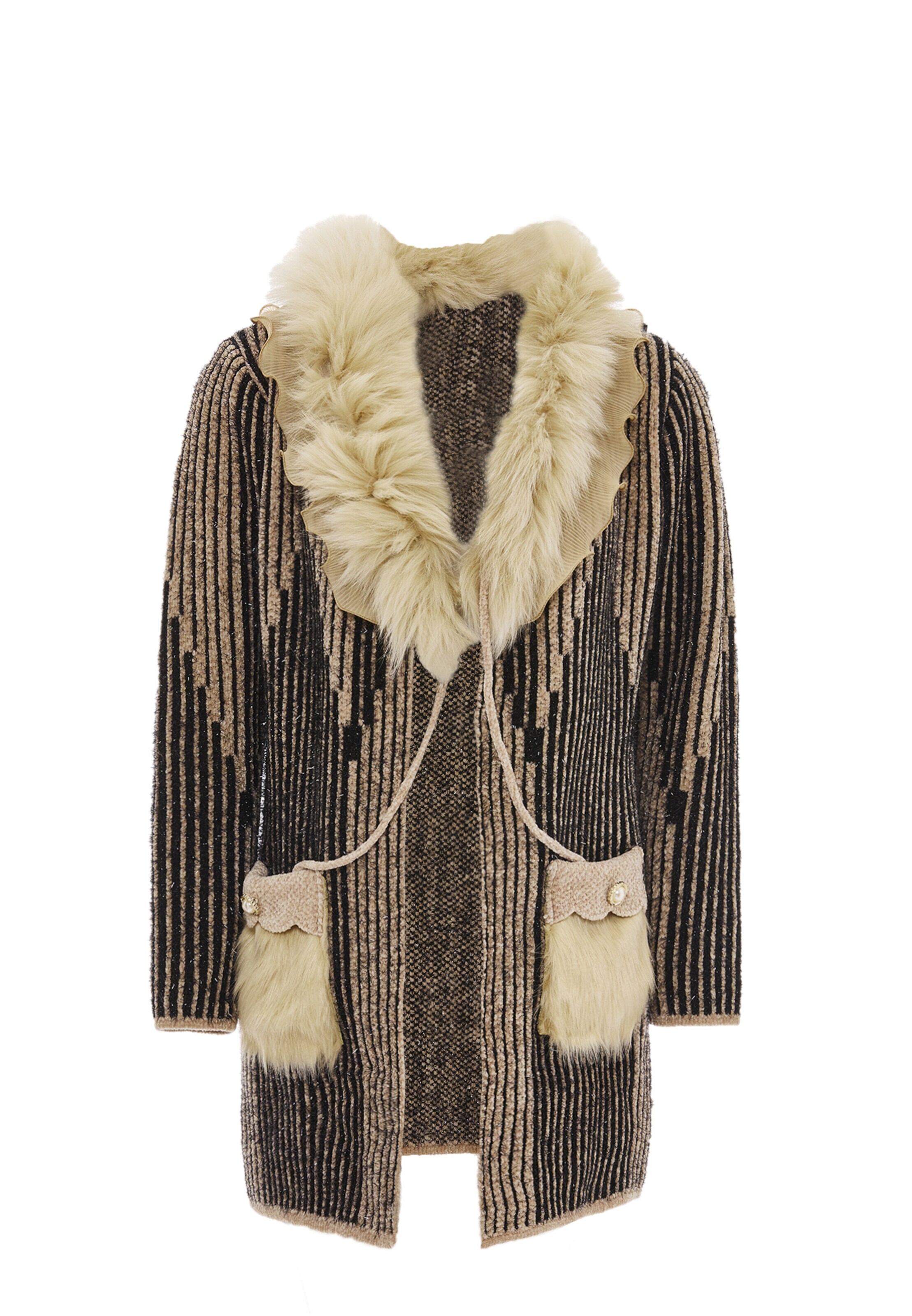 faina Kofta i beige: framsida