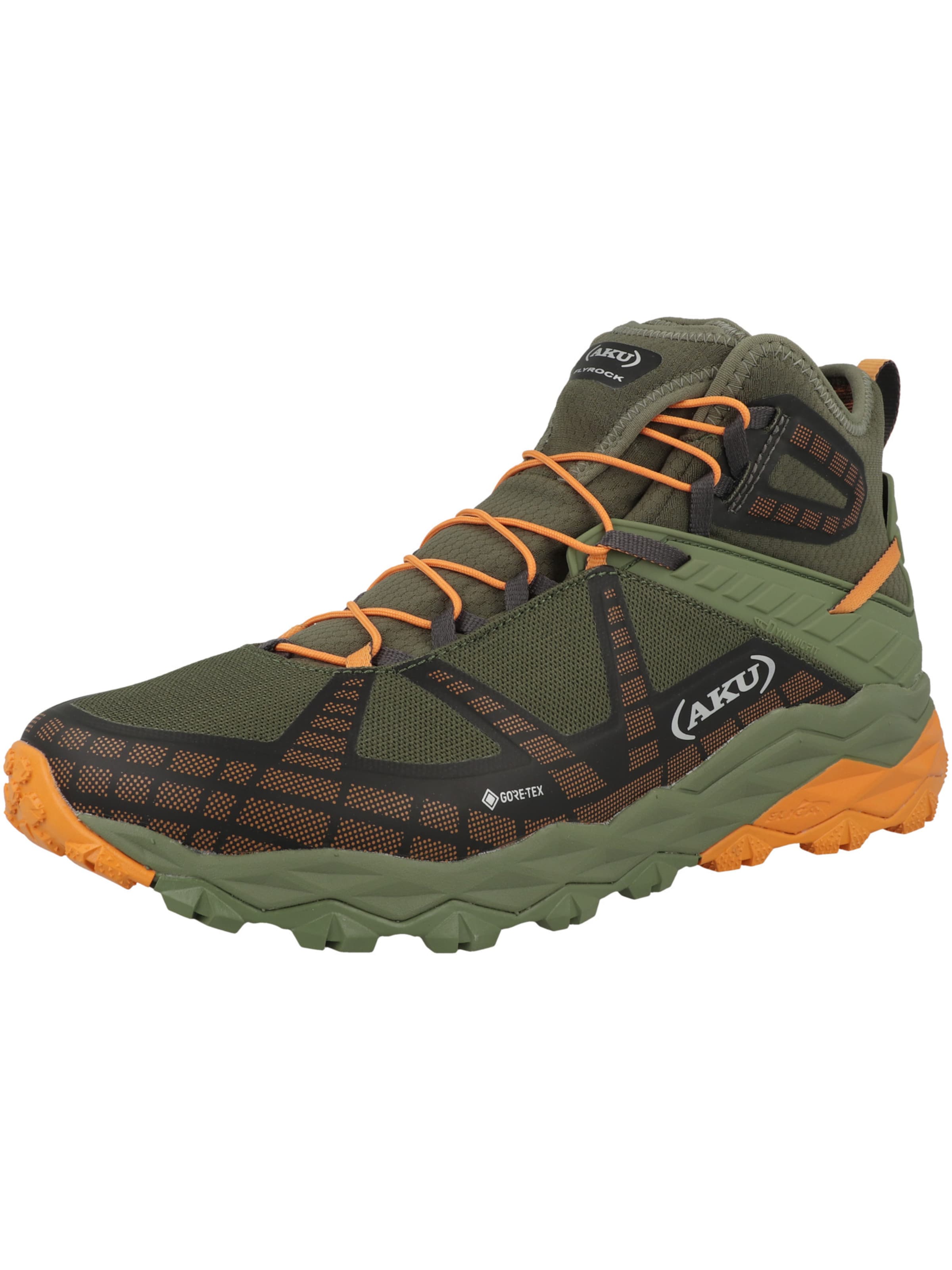 AKU - Botas 'Flyrock GTX' em verde: frente