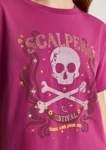 Tricou 'Skull Festival Tee' de la Scalpers pe mov