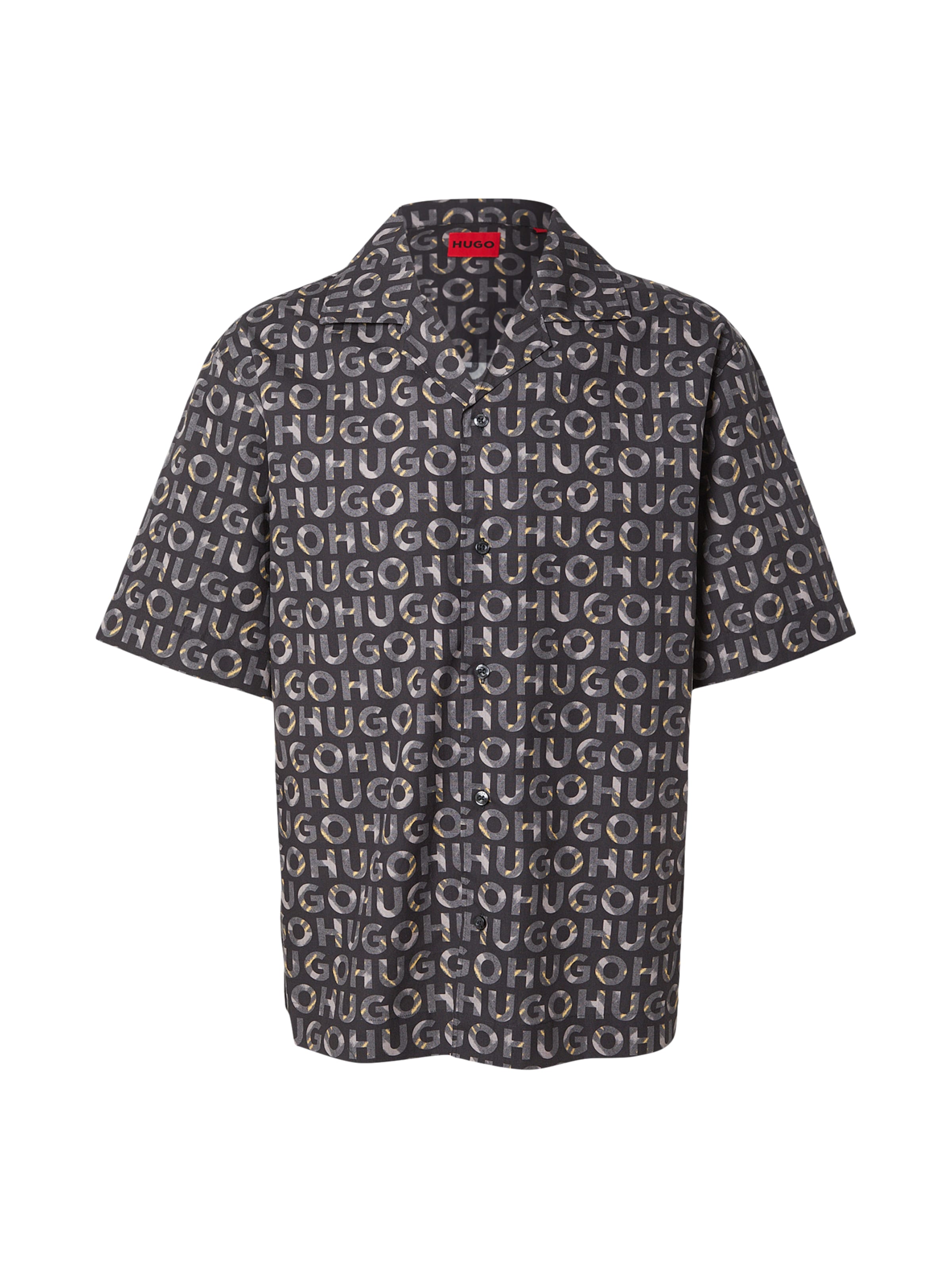 HUGO Comfort Fit Πουκάμισο 'Espino' σε μαύρο: μπροστά