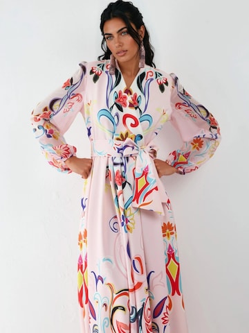 MSN Collection Maxi Kleid in Pink