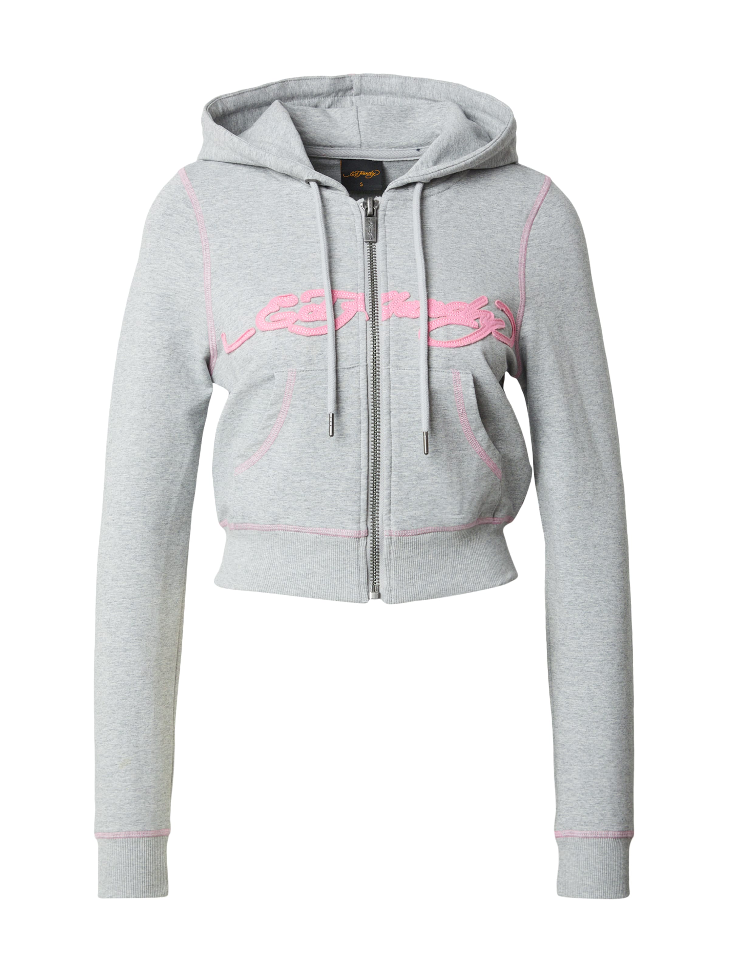Ed Hardy Sweat jacket in Grey: front