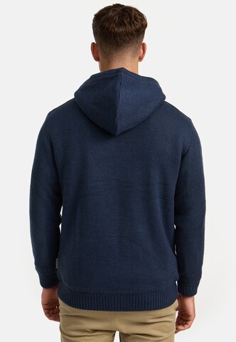 INDICODE JEANS Gebreid vest 'INRandolph' in Blauw