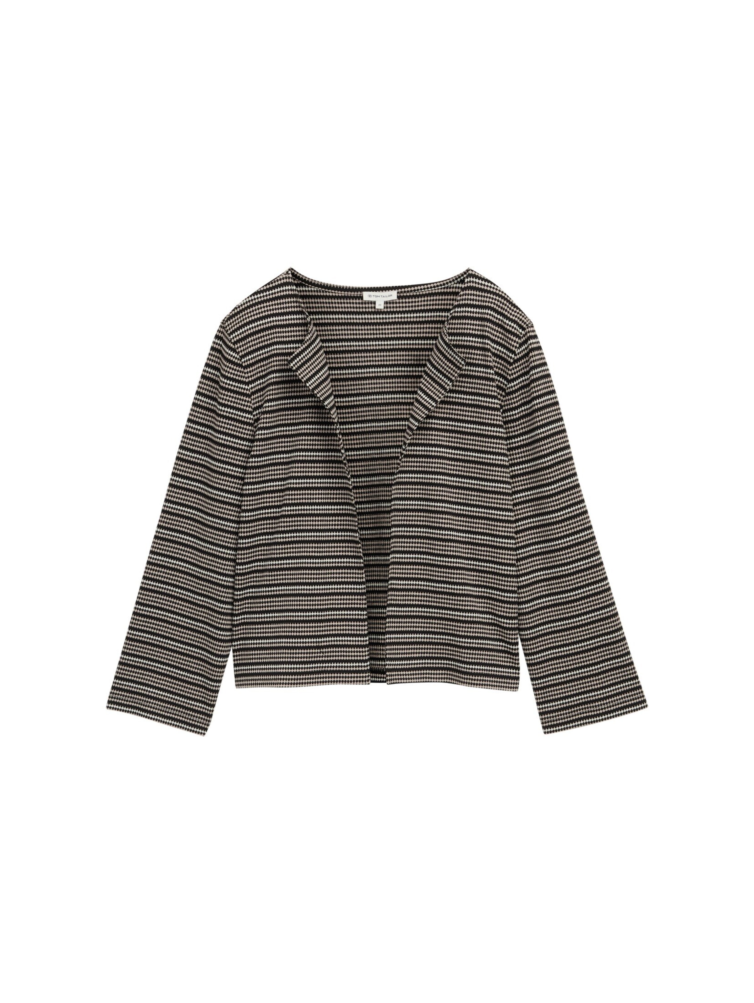 TOM TAILOR Gebreid vest in Zwart: voorkant