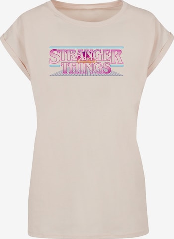 ABSOLUTE CULT Shirt ' Stranger Things ' in Beige: Vorderseite