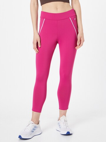 FILA Skinny Workout Pants 'Mia' in Pink: front