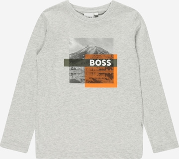 T-Shirt BOSS Kidswear en gris : devant