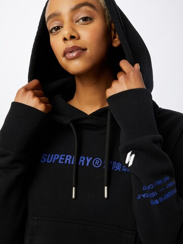 Superdry Sweatshirt 'Corporate' i svart