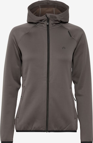 North Bend Fleecejacke 'Berta' in Grau: predná strana