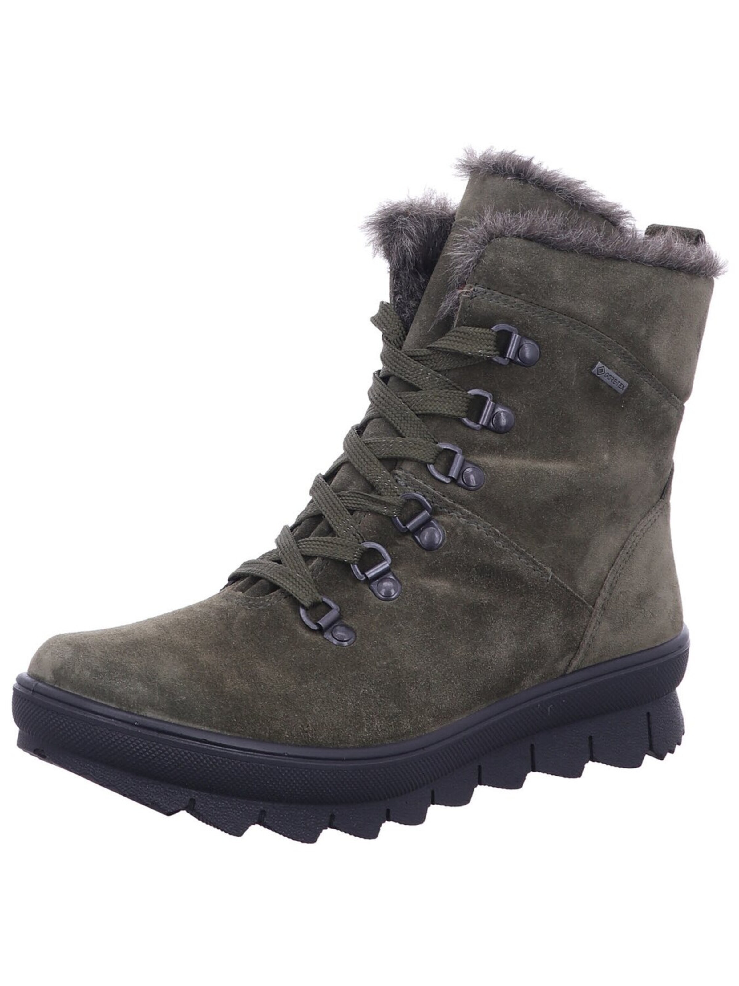 Legero - Botines con cordones 'Schnürstiefel Damen 2-000503 7500 Echtleder in grün' en verde: frente